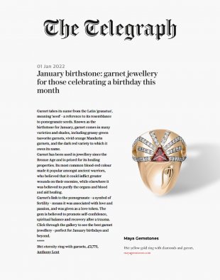 January birthstone: garnet jewellery for those celebrating a birthday this month